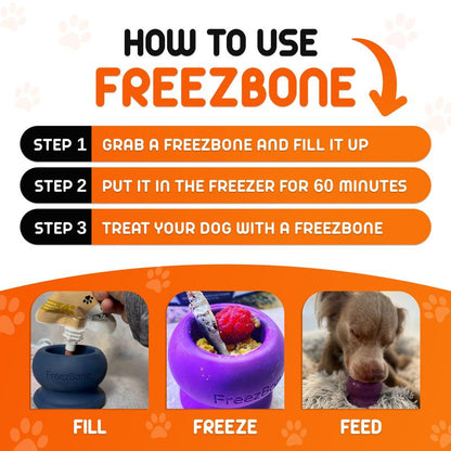 Freezball - Durable Fillable Dog Chew Bone